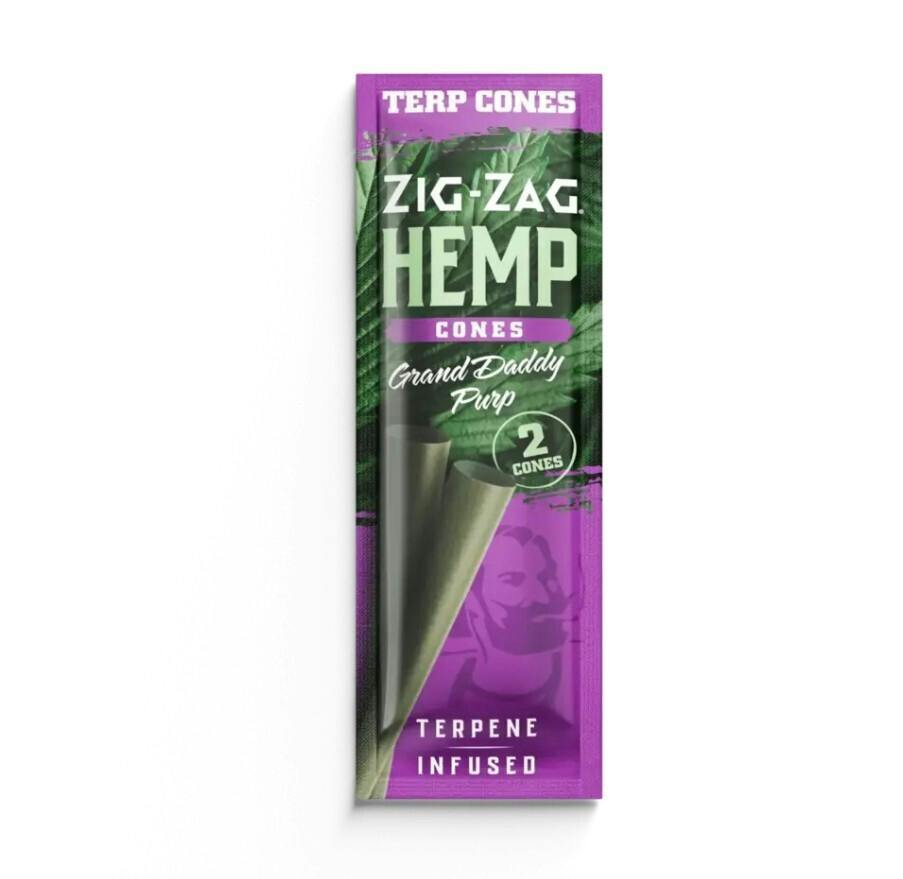 Zig-Zag - Terpene Infused Hemp Cones, Grand Daddy Purp 2ct
