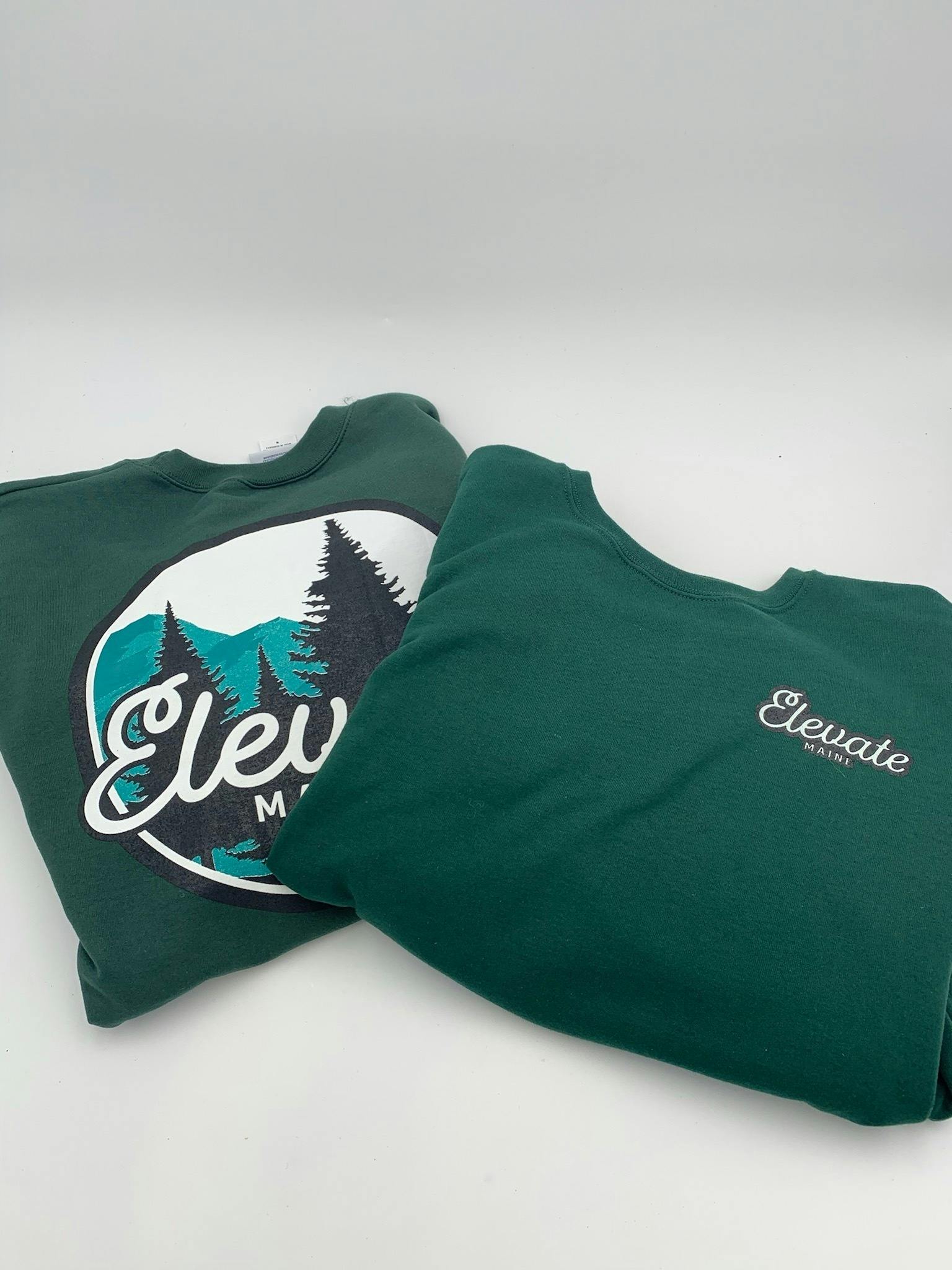 Elevate Maine Green Crew Neck
