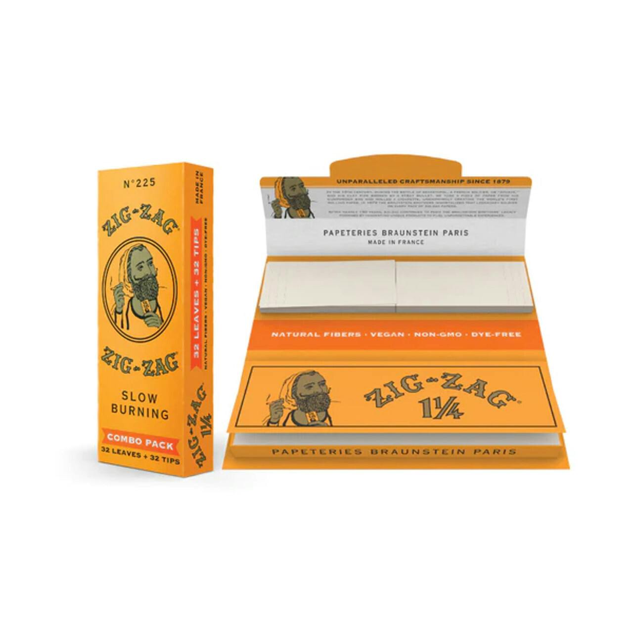 Zig-Zag - Combo Pack - 1 1/4" Orange Carton - 32 Papers & Tips at ROOTDOWN