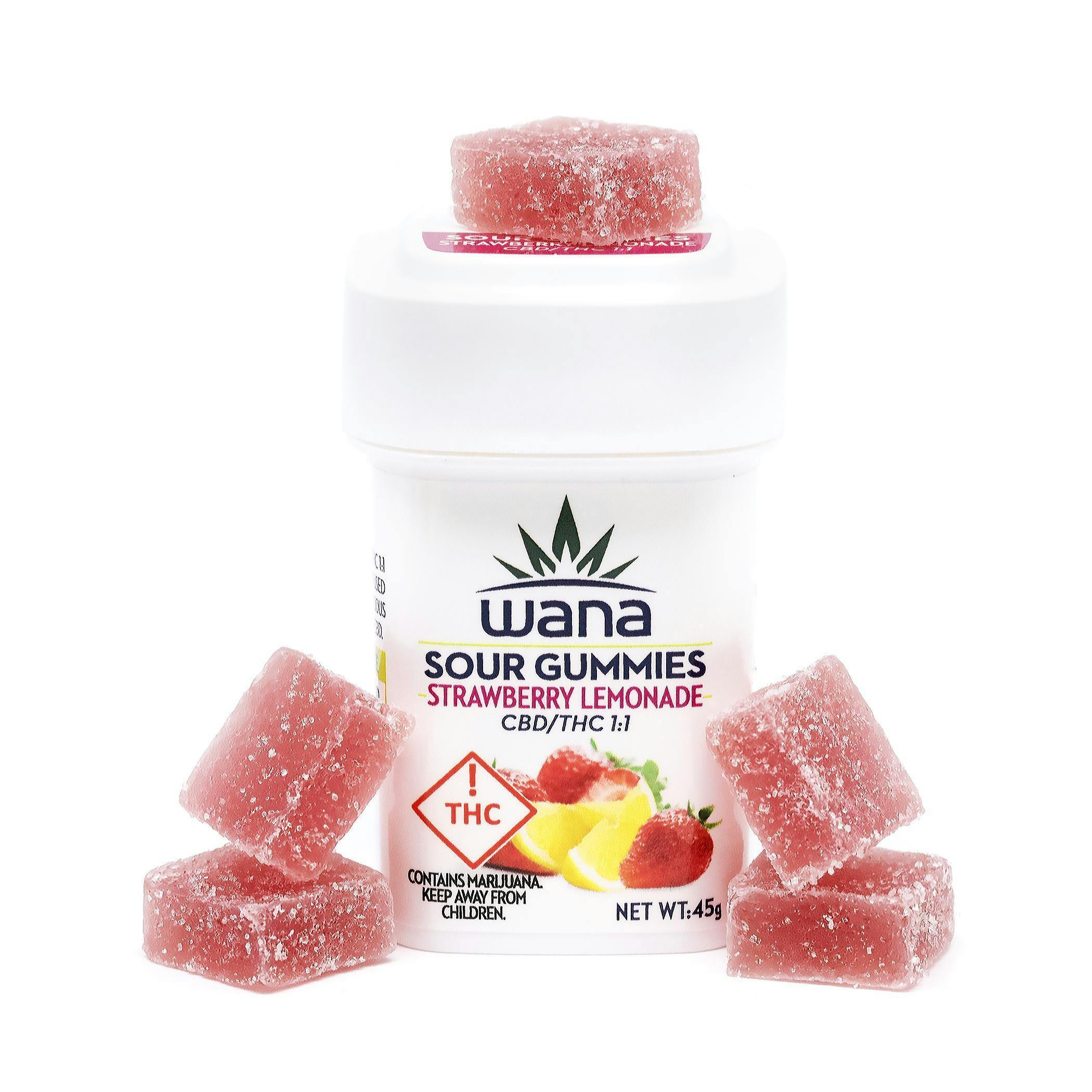 Wana - Gummies - Strawberry Lemonade (1:1) (CBD:THC)