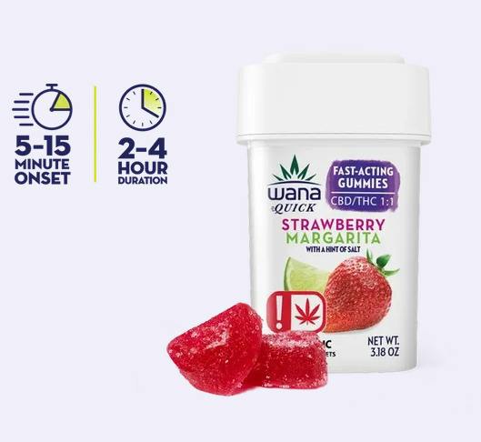 Wana - Quick Gummies - Strawberry Margarita (1:1)