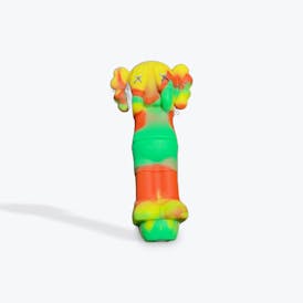 4.5" bear covering eyes spoon pipe silicone