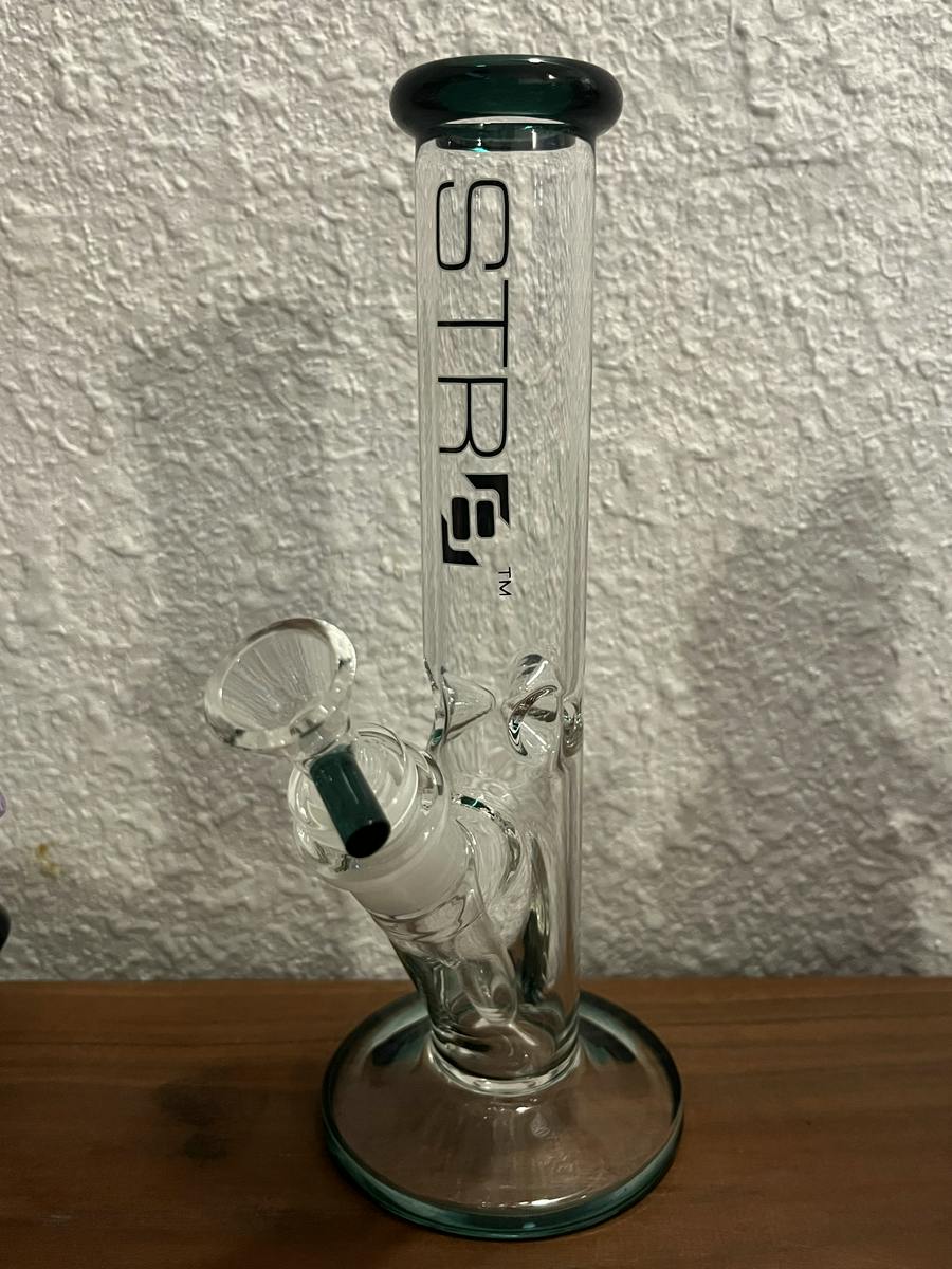 MJ Wholesale | 10'' Straight Tube Water Pipe w/ Ice Catcher