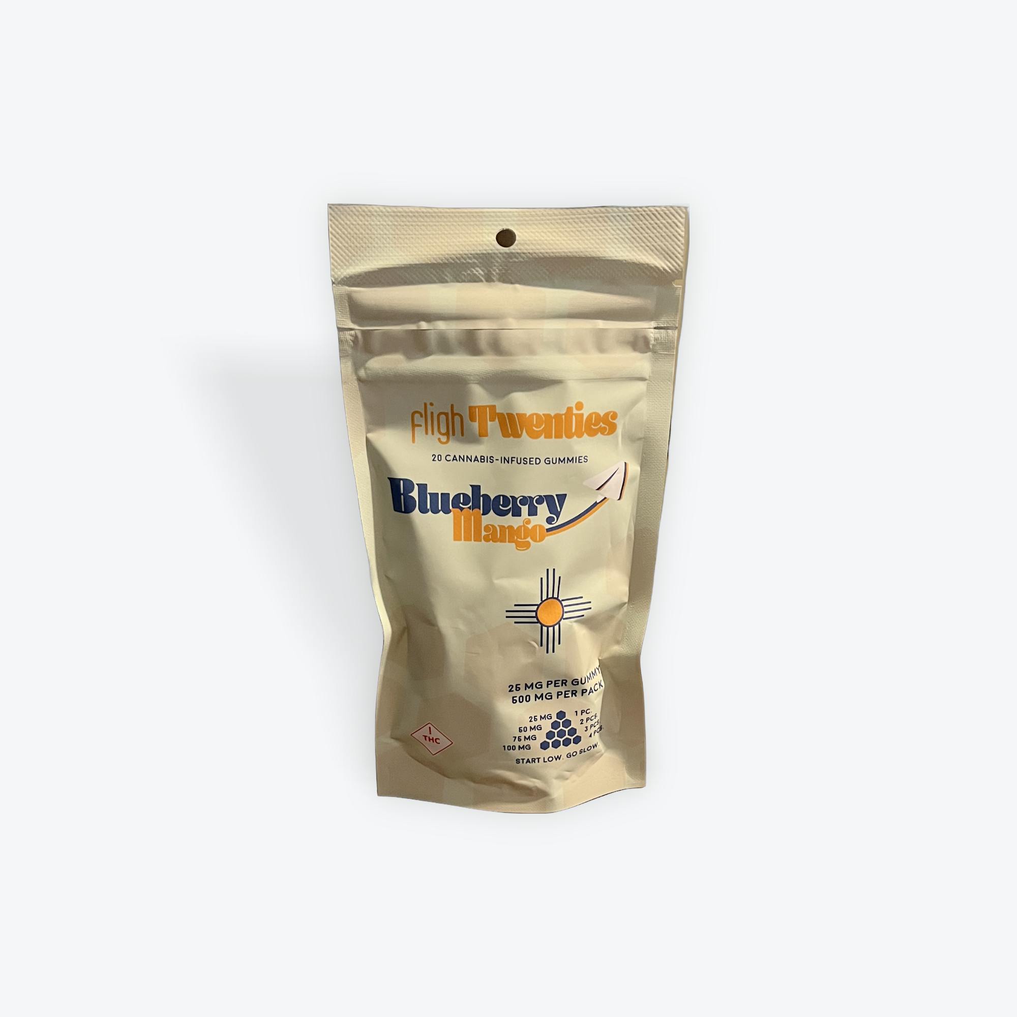 Fligh | Med Blueberry Mango | 500mg Gummies