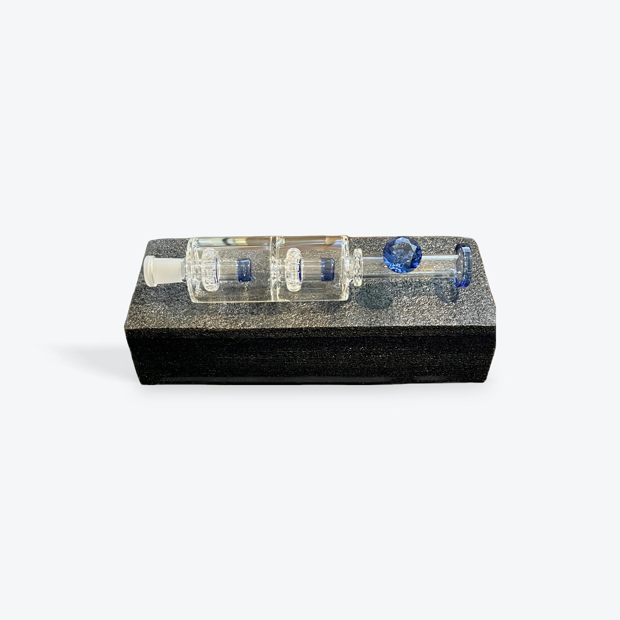 BLOWN | "LOTUS" Nectar Collector | Double perc w/ Titanium Nail - Blue