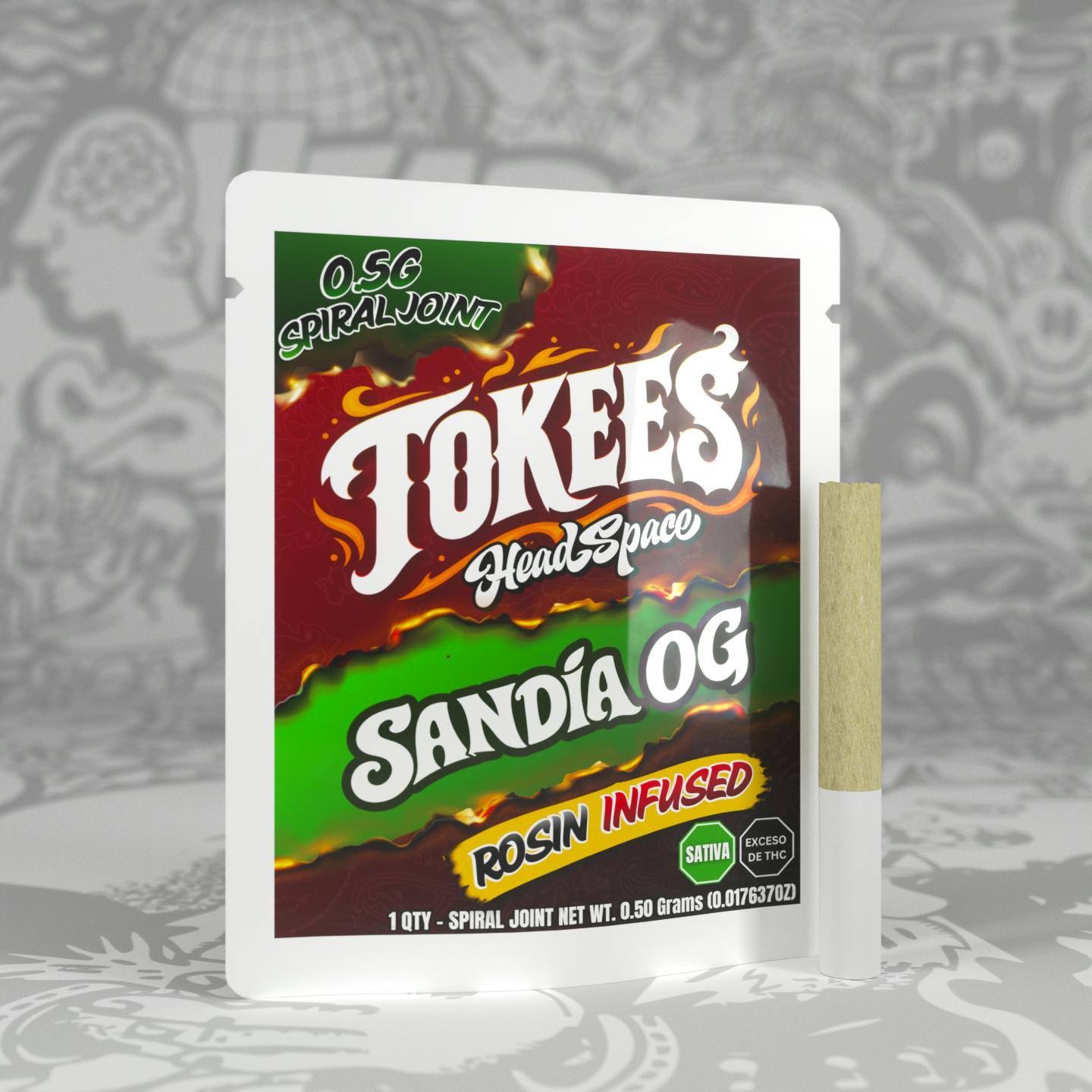 HeadSpace | Sandia OG | .5g Spiral Tokee Pre-roll (Sativa)