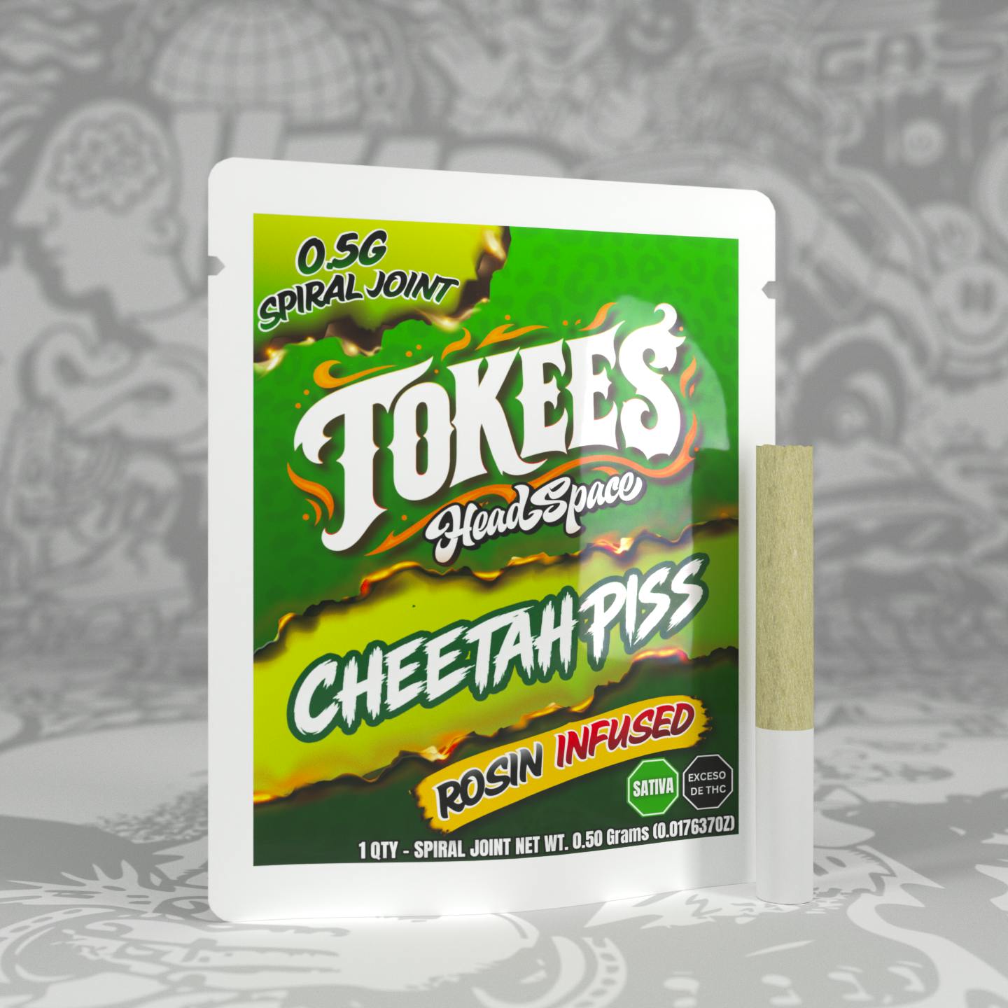 HeadSpace | Cheetah Piss | .5g Spiral Tokee Pre-roll (Sativa)