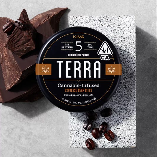 KIVA - TERRA BITES DARK CHOCOLATE ESPRESSO BEANS 20 PCS