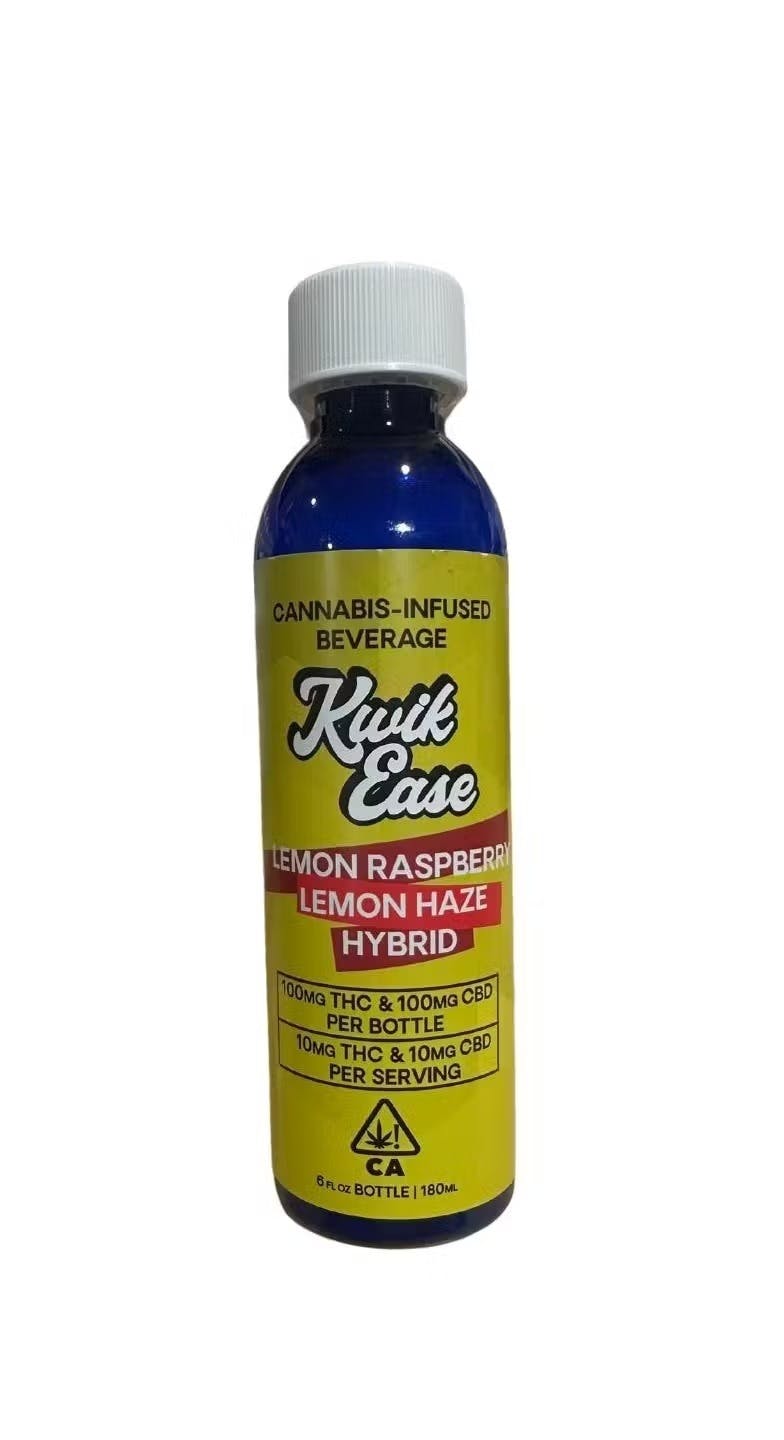 KWIK EASE - LEMON HAZE - 1:1 THC:CBD 100MG SHOT