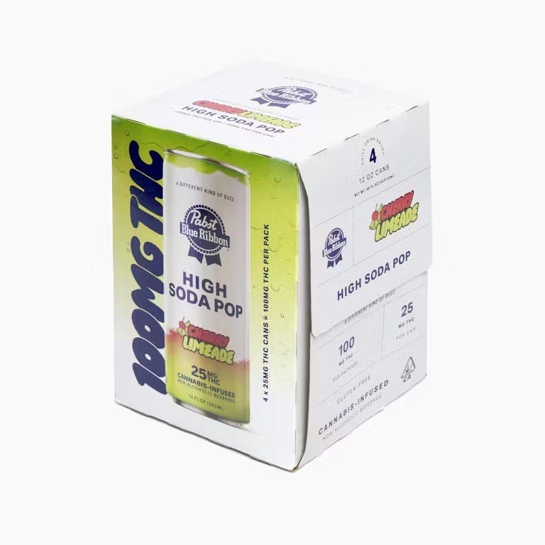 PABST LABS - INFUSED HIGH SODA CHERRY LIMEADE 25MG 4PK