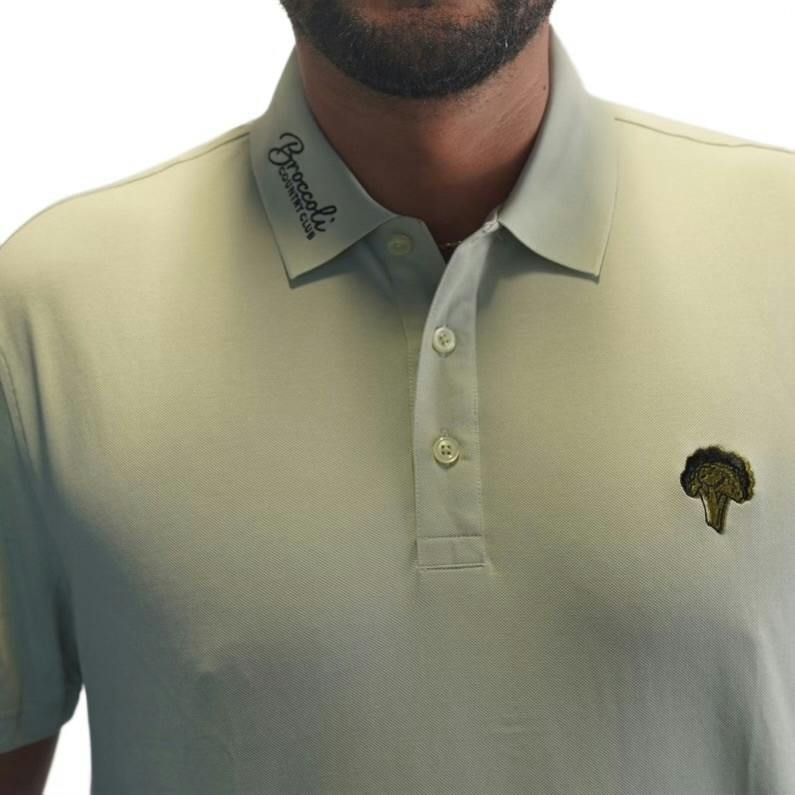 BROCCOLI COUNTRY CLUB - SAGE COLLAR HIT POLO (X-LARGE)