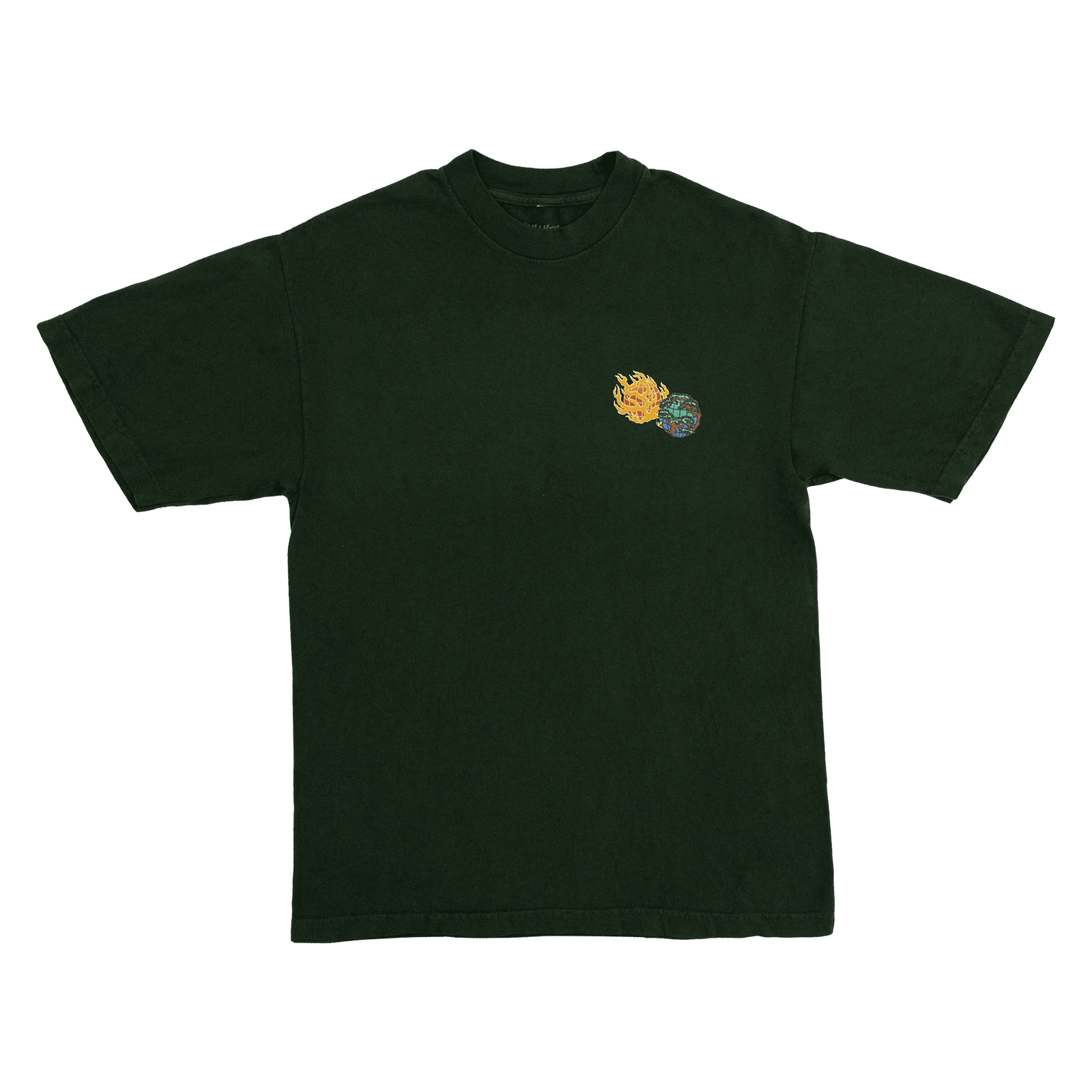 PERMANENT HOLIDAY - WORLD CHAOS T-SHIRT - GREEN - (S)