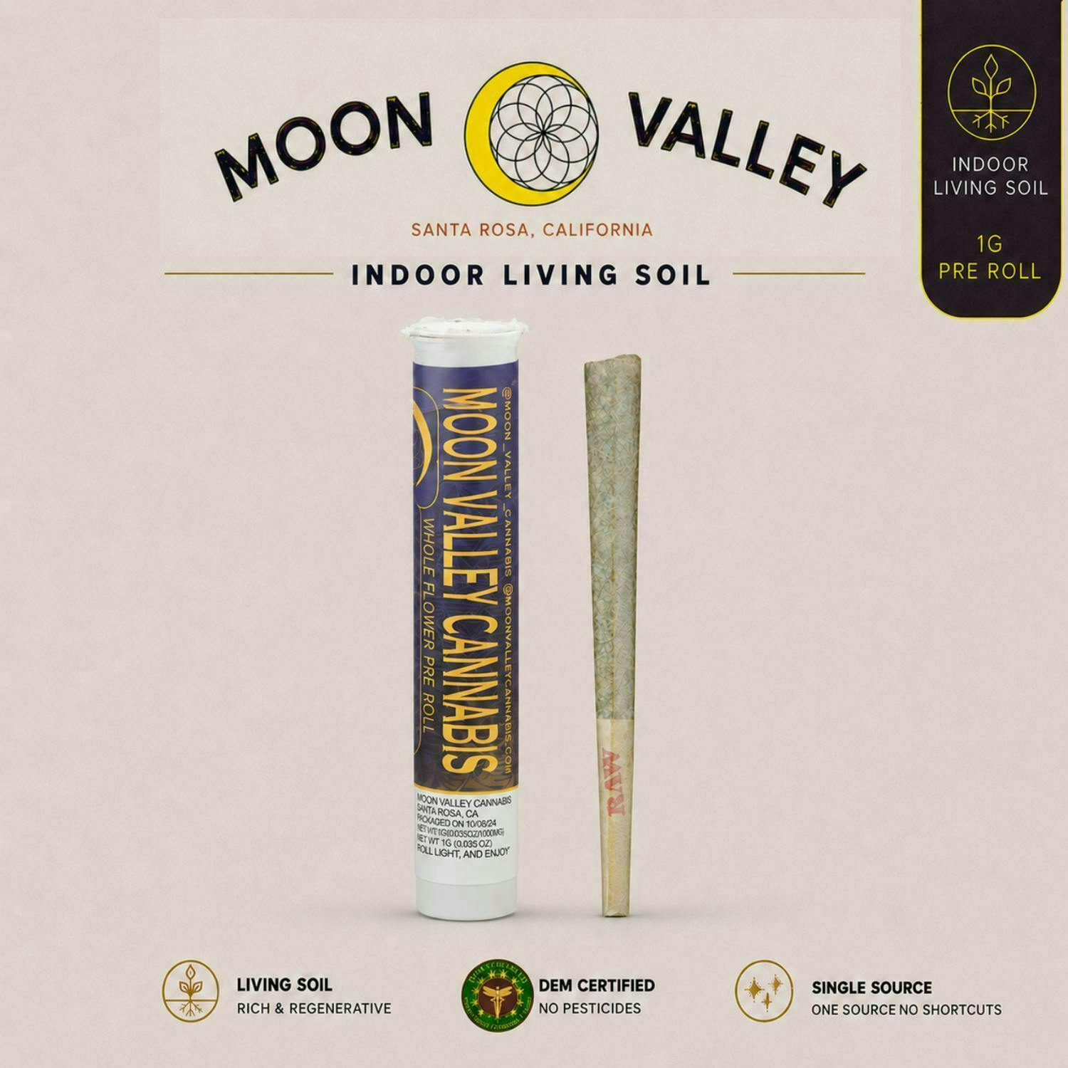 Moon Valley Cannabis - Randy Cain 1g Pre-Roll
