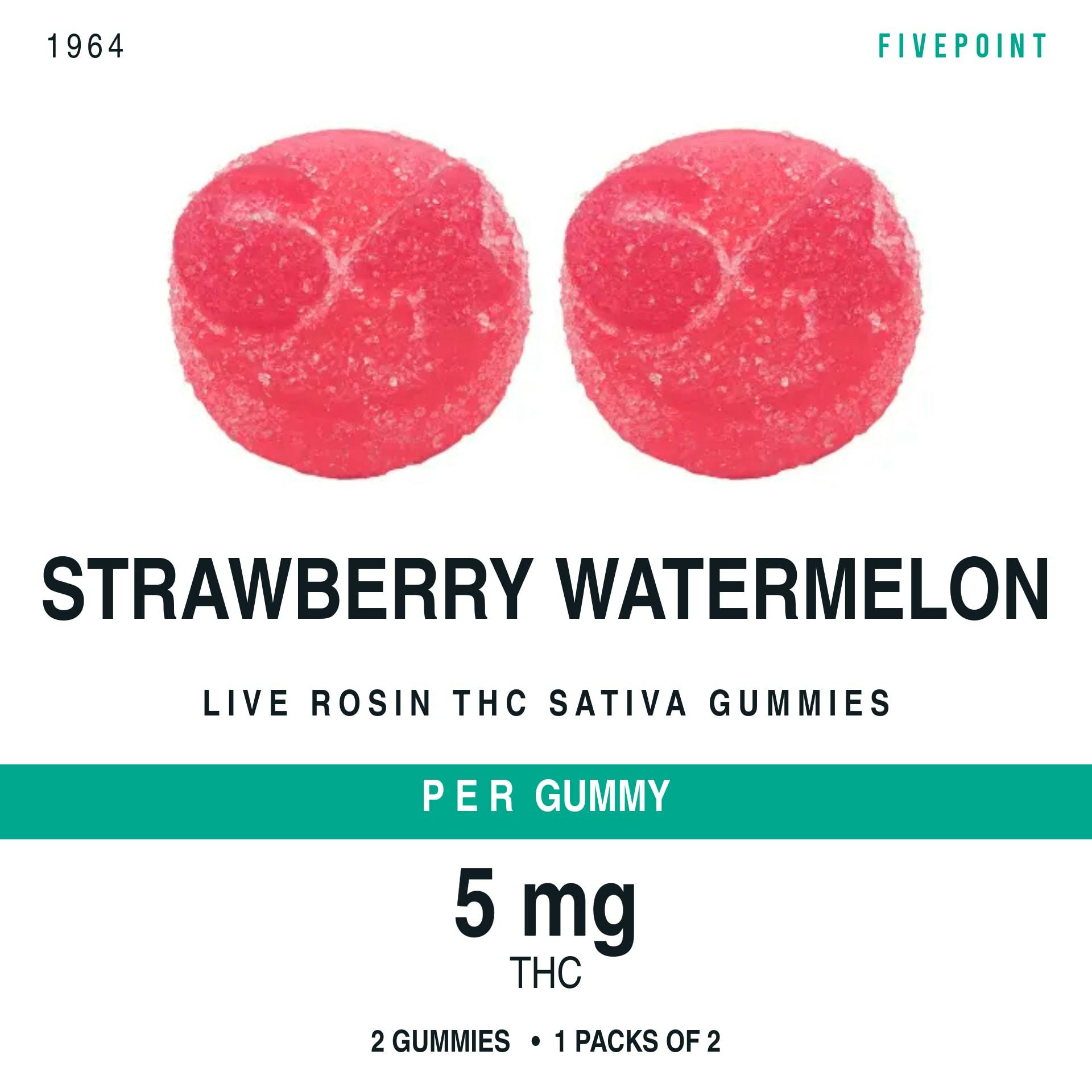 Strawberry Watermelon 2x 5mg Live Rosin Soft Chews