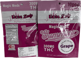 BossLady Magic Meds Calm ur azz down W/ ADDED RSO Indica Grape Gummies 300mg - 300.0mg