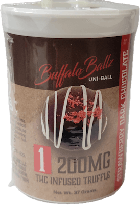 BR-Edible-Chocolate Strawberry-UniBall-200mg - 215.79mg