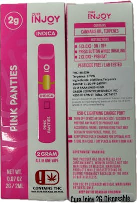 Cure Injoy - 2g - Disposable - Pink Panties