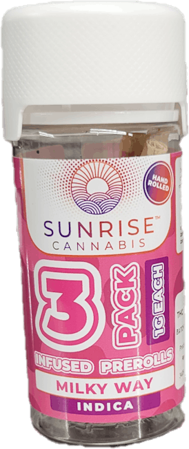 Sunrise Cannabis - Milky Way - 1g/3Pk Infused Prerolls