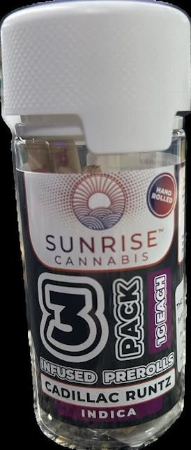 Sunrise Cannabis - Cadillac Runtz - 1g/3Pk Infused Prerolls