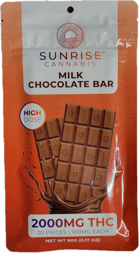 Sunsrise - Milk Chocolate Bar - 2000mg - Edible