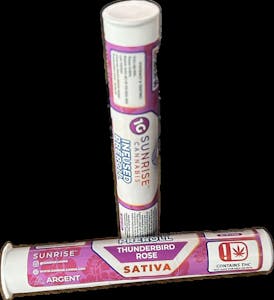 SUNRISE CANNABIS - THUNDERBIRD ROSE- 1G INFUSED PREROLL