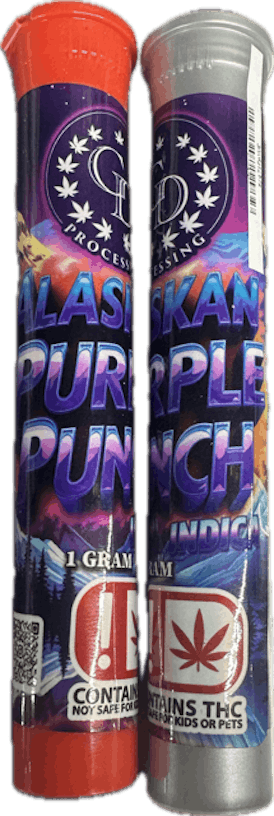 BossLady Alaskan Purple Punch - 1g Preroll $8 ea or 4/$25 or 30/$130 Mix n Match