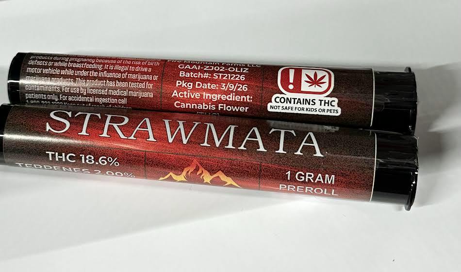 Strawmata - 1g Preroll $6 ea 4/$20 or 30/$130 Mix $ Match R4.R4.B1