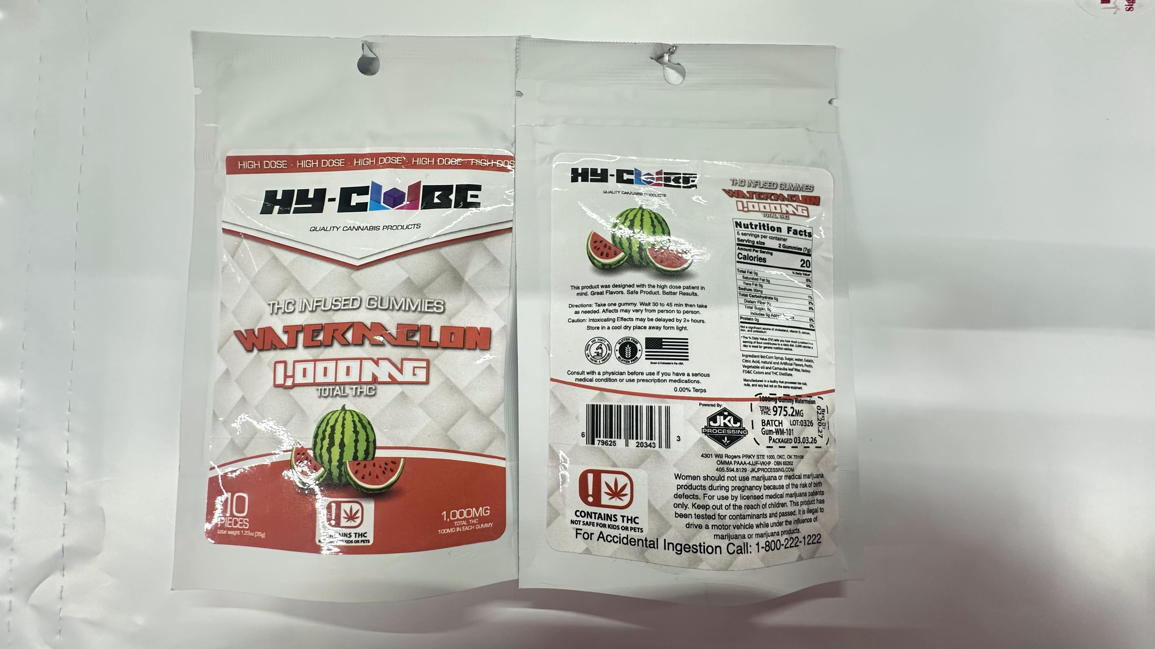Hy-Cube GUMMY Watermelon 1000mg R5.R1.B6