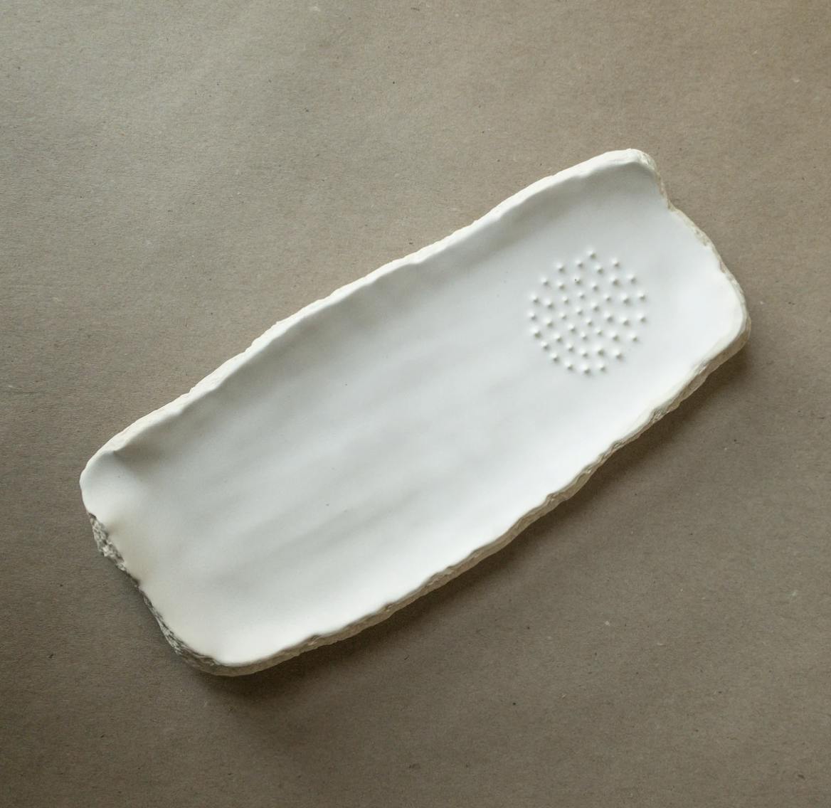 Maple Bark Rolling Tray - White