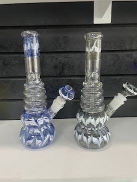 10" WHITE STRIPED BONG