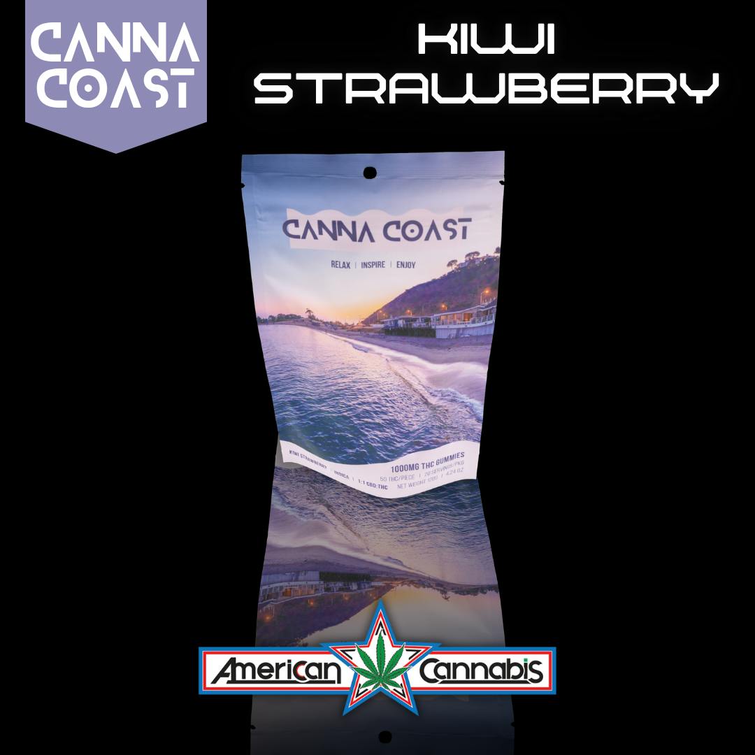 [Edibles] Canna Coast Kiwi Strawberry 1:1 THC:CBD 1000mg [Indica]