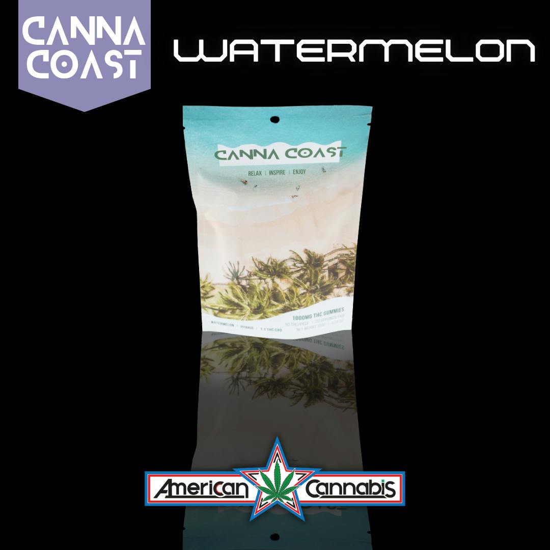 [Edibles] Canna Coast Watermelon 1:1 THC:CBD 1000mg [Hybrid]