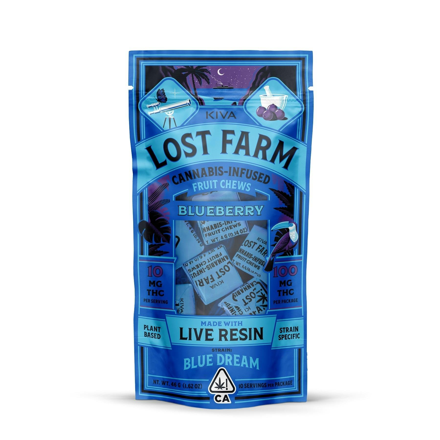 Kiva Lost Farm Fruit Chews - Blue Dream x Blueberry