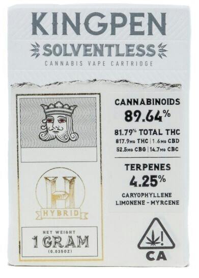 Kingpen Solventless Cartridge - Wedding Cake