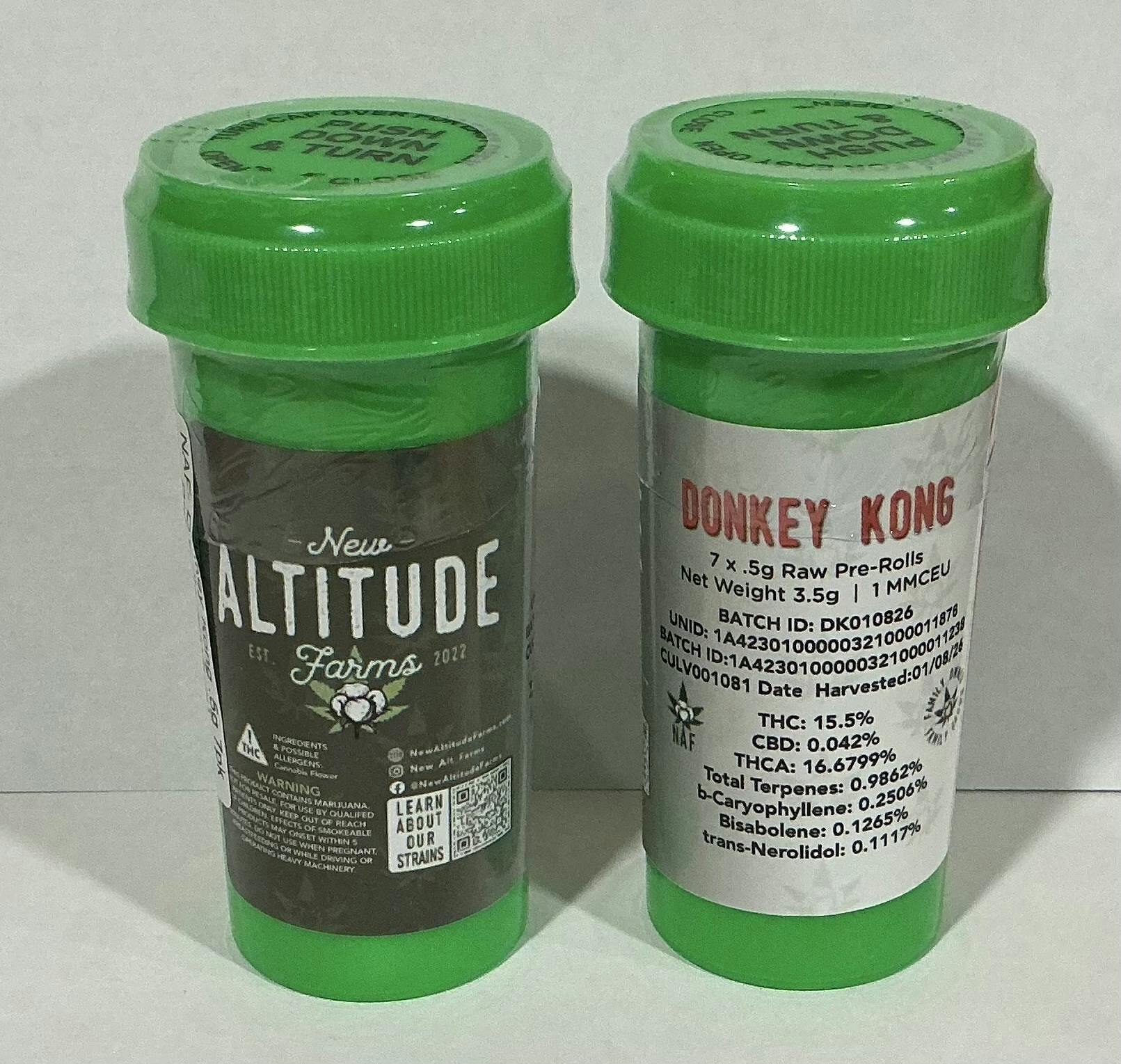 NAF- Donkey Kong .5g 7pk Pre-Rolls (sat/hyb)