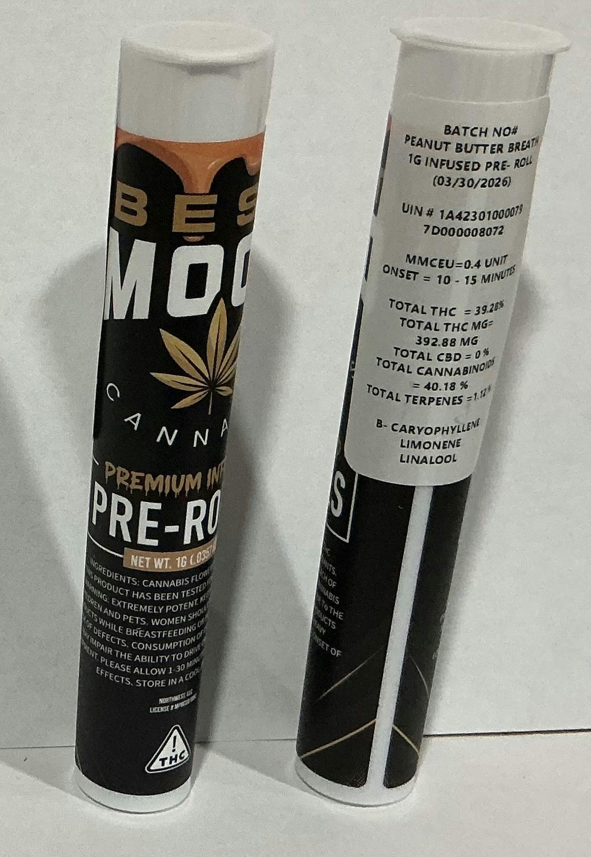 BM- Peanut Butter Breath 1g Preroll (hyb)