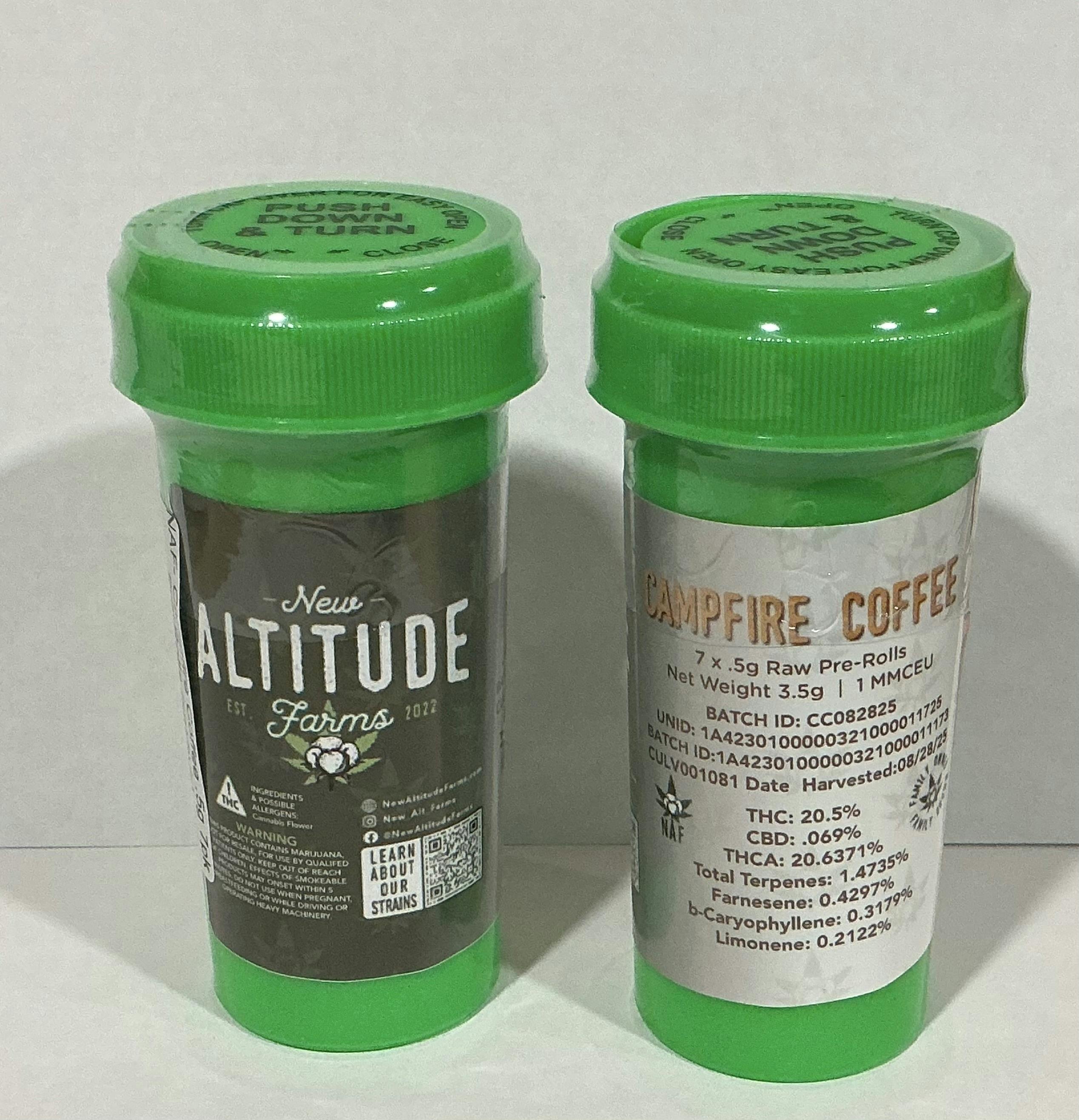 NAF- Campfire Coffee .5g 7pk Pre-Rolls (sat/hyb)