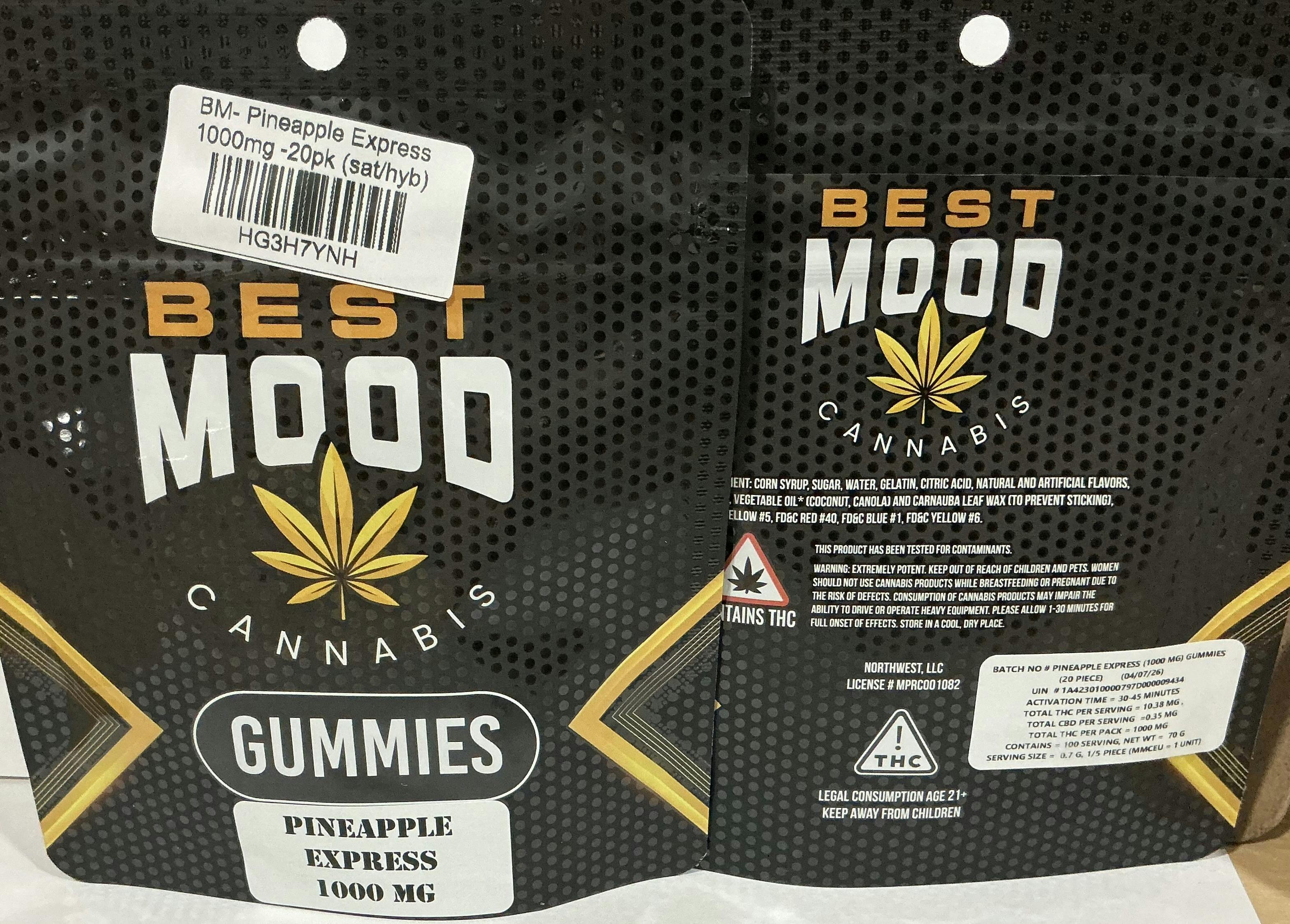 BM- Pineapple Express 100mg (sat/hyb) at Bee's Buds Dispensary Saucier