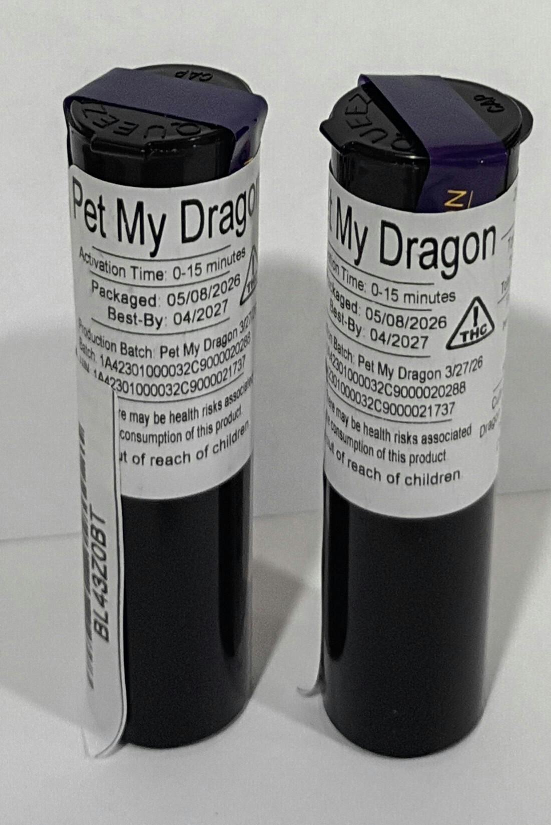 DFF- Pet my Dragon .5g 2pk Pre Rolls (hyb) at Bee's Buds Dispensary Wiggins