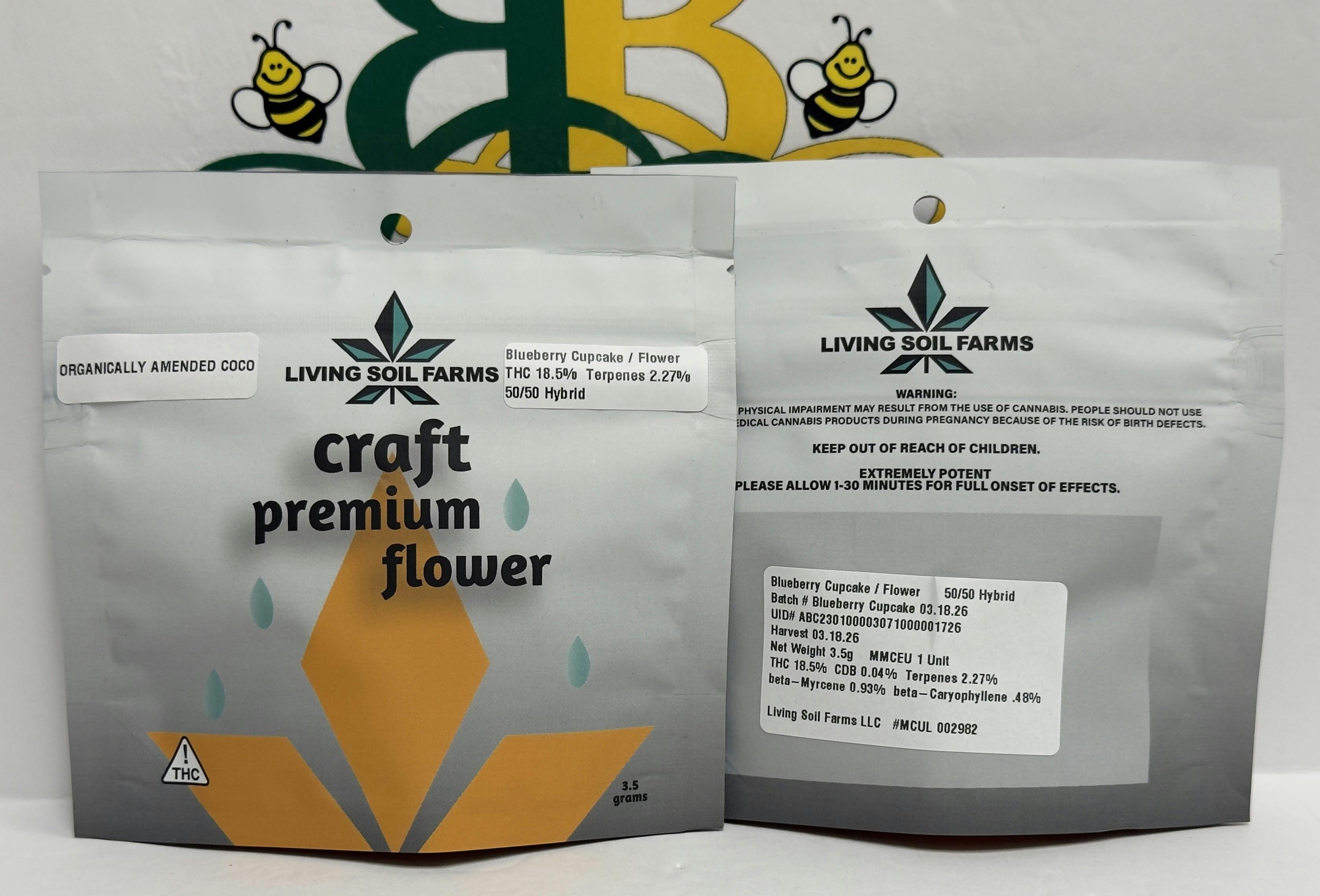 LSF- Blueberry Cupcake 18.5% -2.27% terp (hyb)