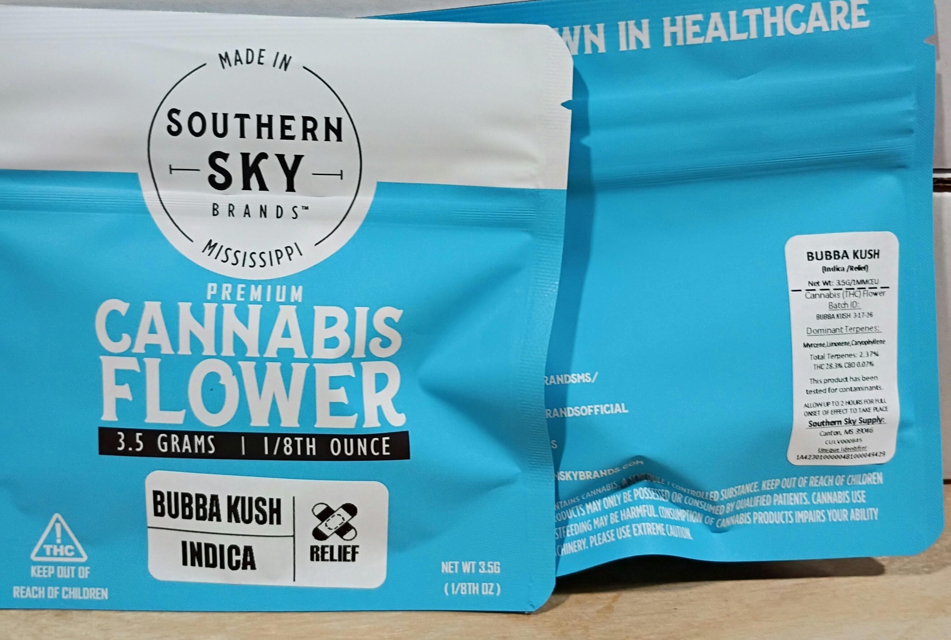 SSB- Bubba Kush - 28%- 2.3% terp (ind/hyb)