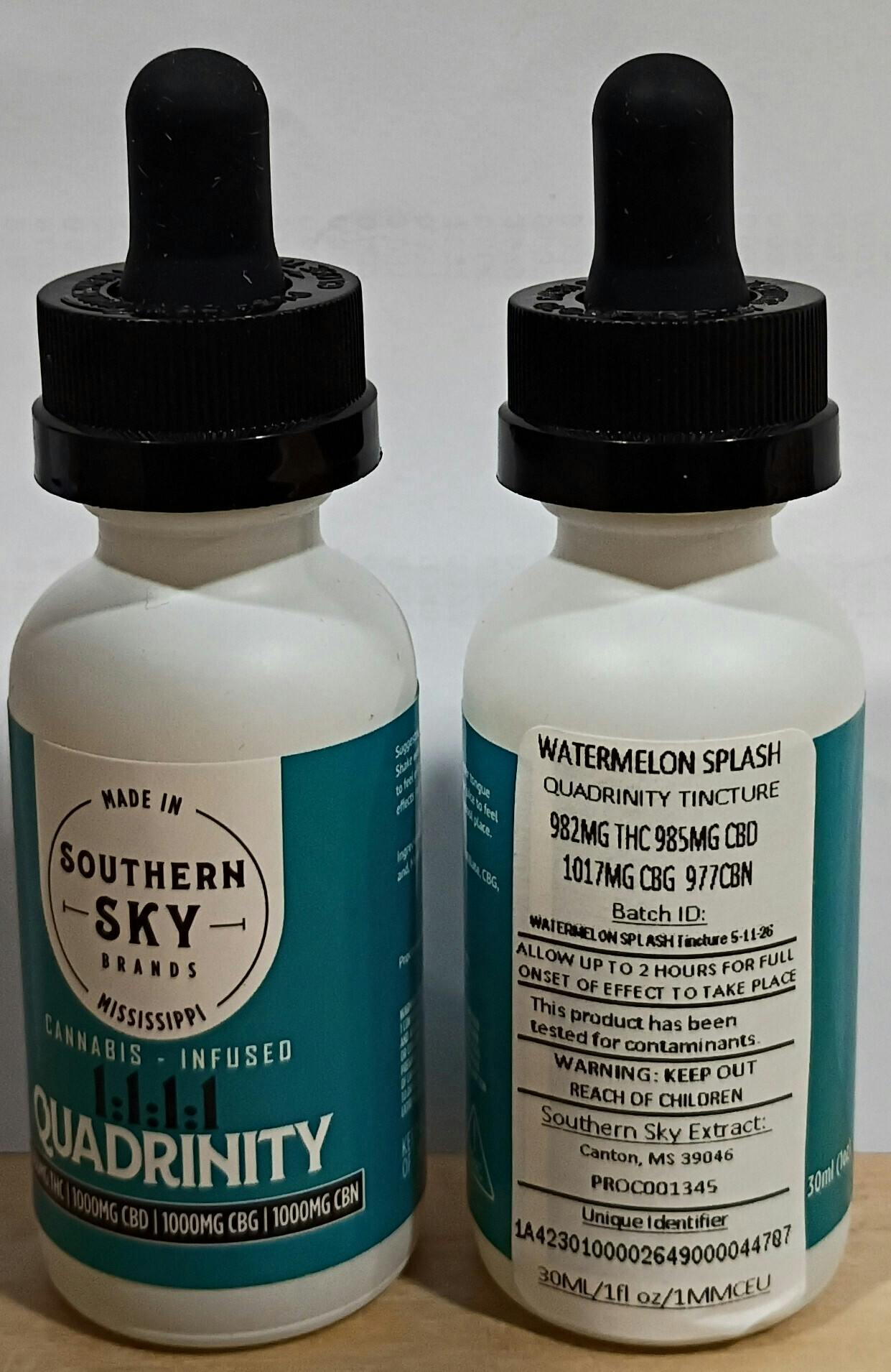 SSB- Quadrinity Tincture (1:1:1:1) - Watermelon Splash 1000mg