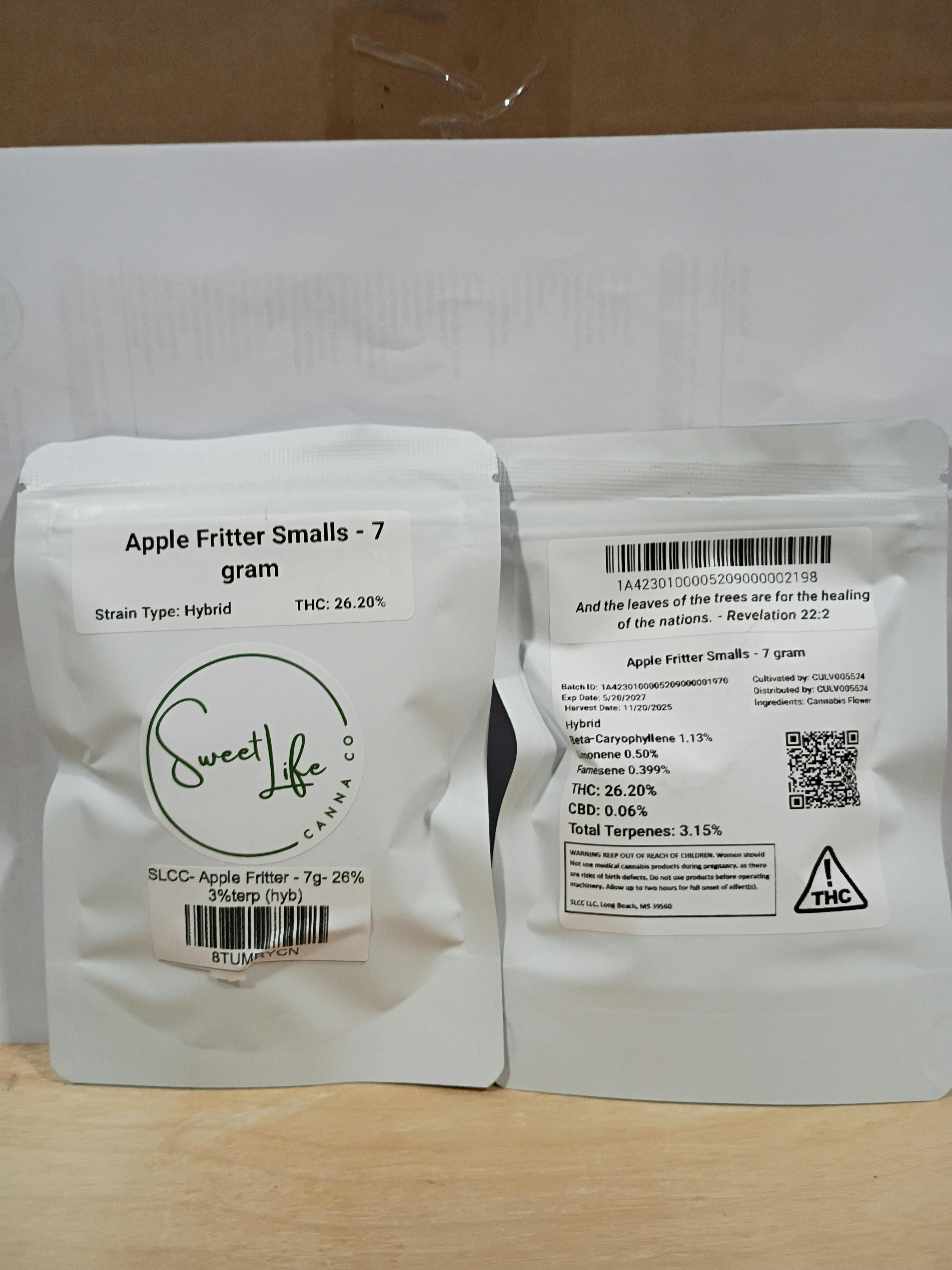 SLCC- Apple Fritter - 7g- 26% -3% terp (hyb)