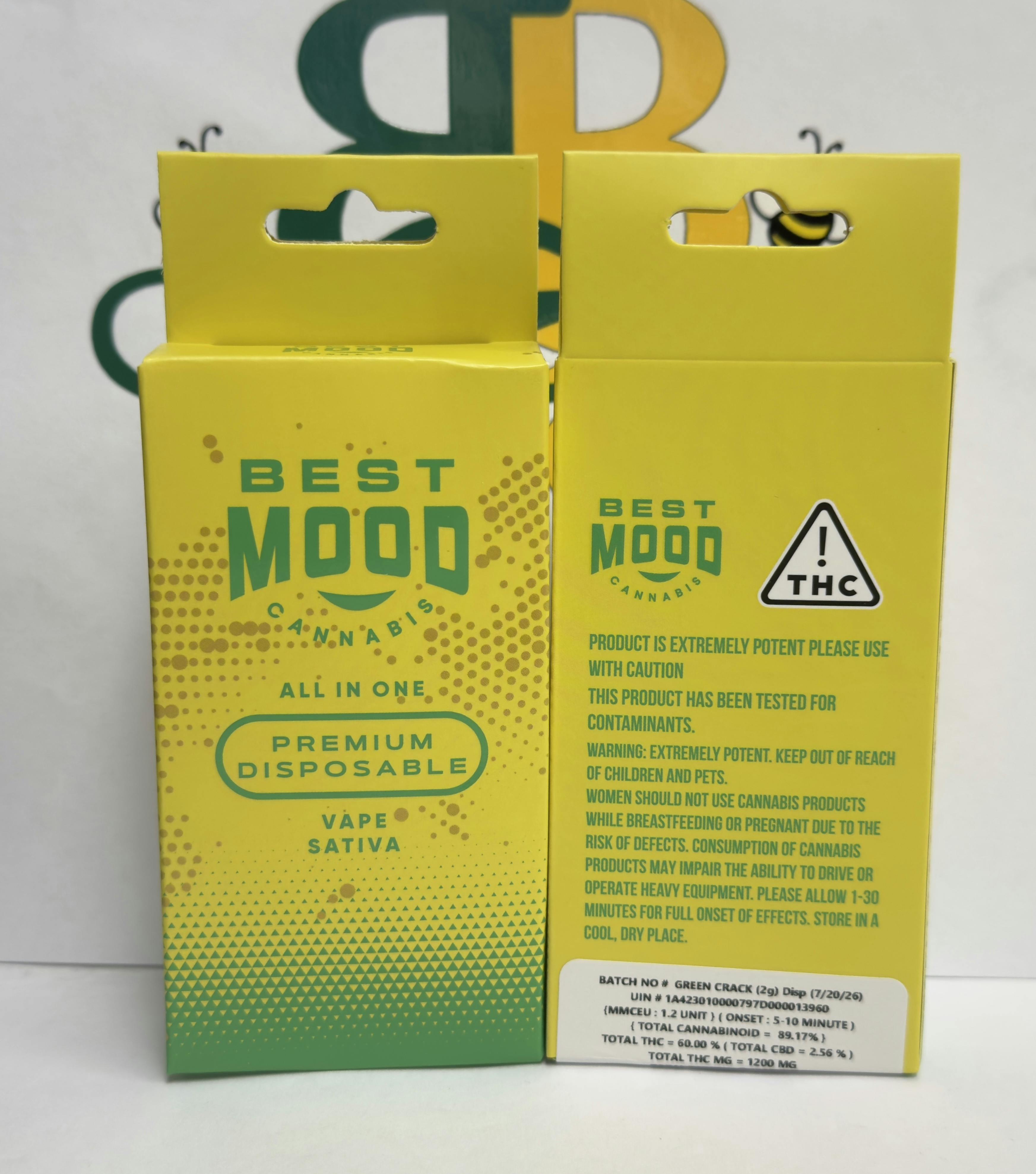 BM- Green Crack 2g Disposables (sat)