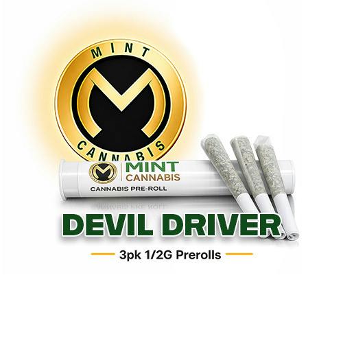 Mint Premium 0.5g/3pk Prerolls - Devil Driver at Mint Cannabis - St Augustine