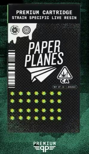Paper Planes Live Resin Cartridge - GMO Frosting