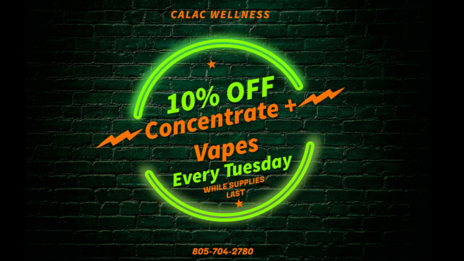 10 off Concentrates & Vapes at Calac Wellness Weedmaps