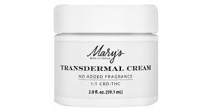 MARYS MEDICINALS - UNSCENTED - THC:CBD 1:1 - TRANSDERMAL CREAM - 2000MG - 2OZ