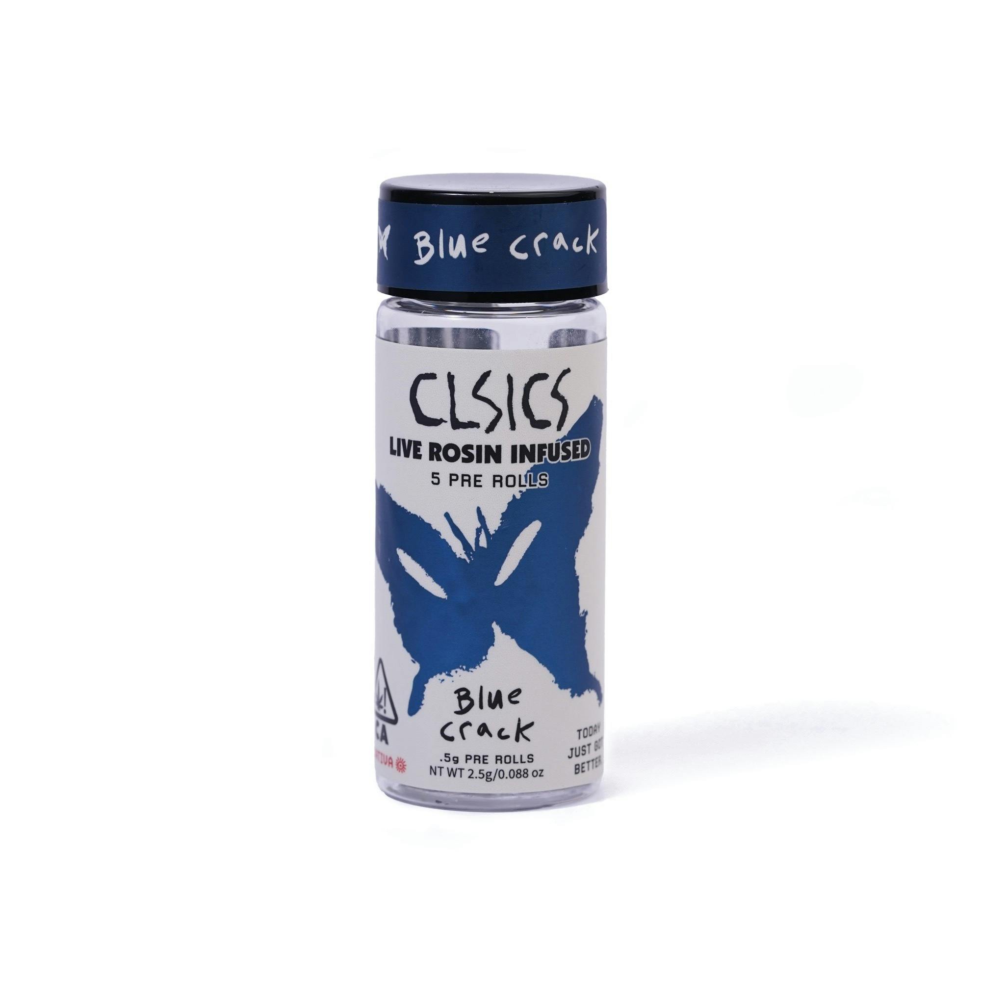 Clsics - Blue Crack - Sativa - Rosin Infused Preroll - 5 Pack - 2.5g