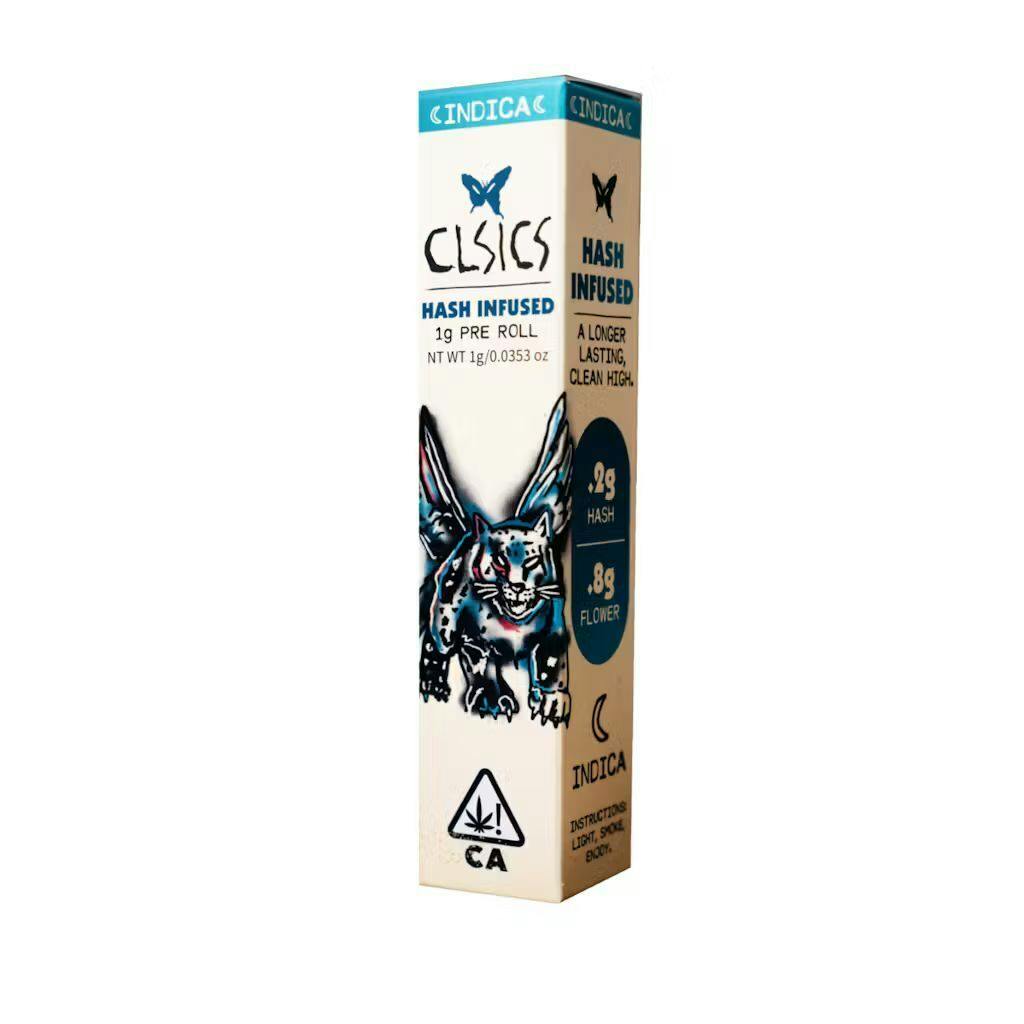 Clsics - Cereal Milk - Indica - Hash Infused Preroll - 1g